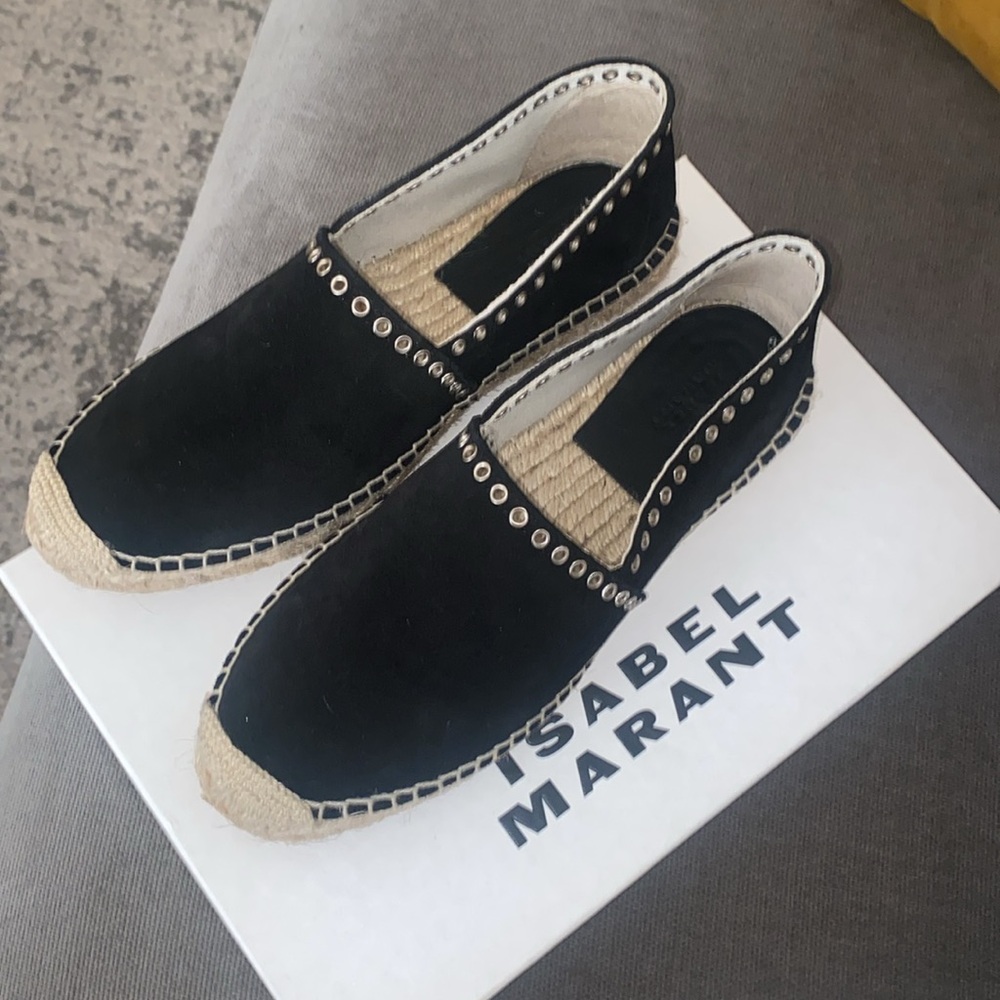 Brand new never worn black suede Isabel Marant espadrilles size 39